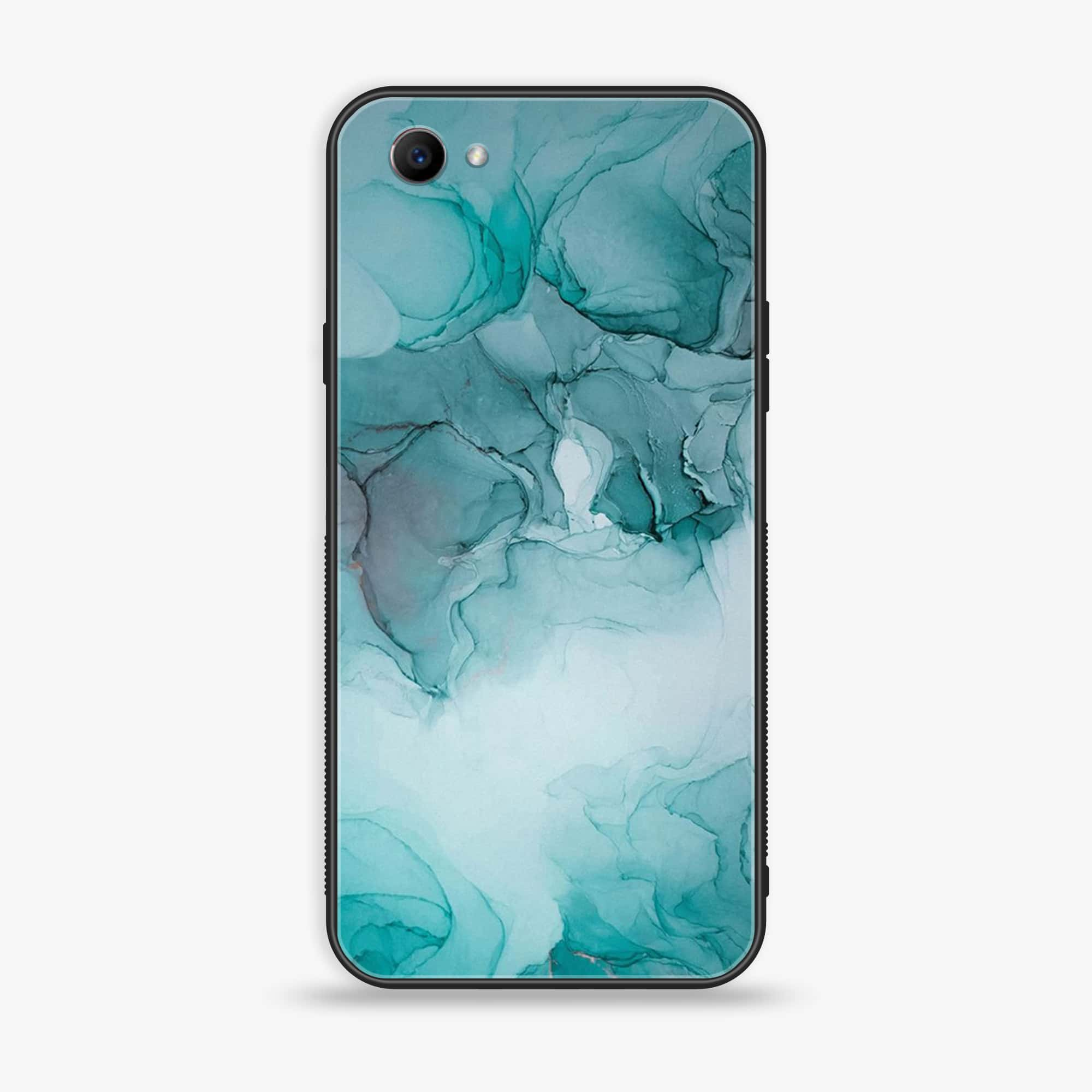 Oppo F7 Youth - Blue Marble Series - Premium Printed Glass soft Bumper shock Proof Case