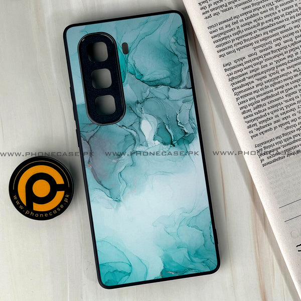 Infinix Hot 50 Pro Plus - Blue Marble Design 3 - Premium Printed Glass soft Bumper shock Proof Case CS-22667