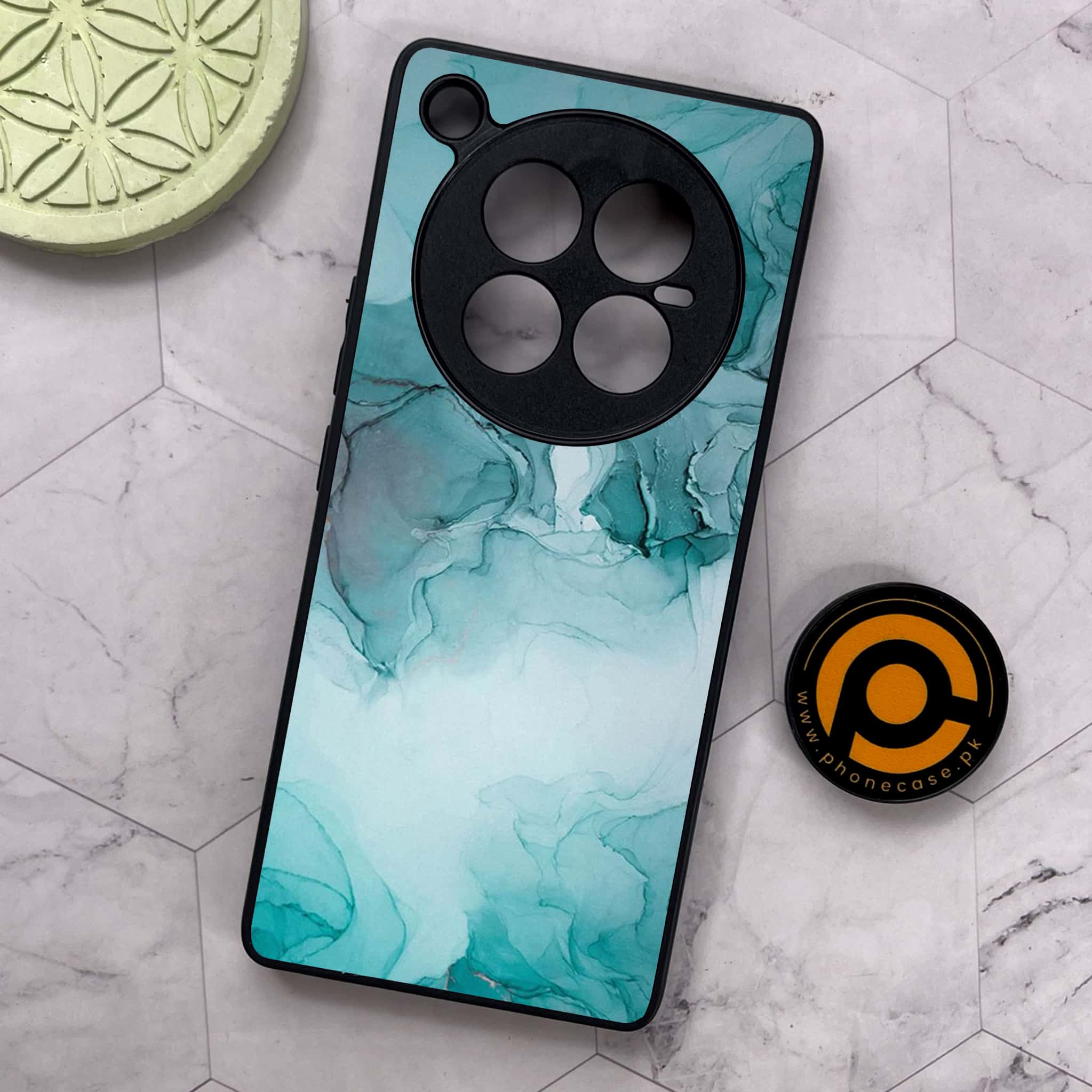 Infinix Zero 40 5G - Blue Marble Series - Premium Metal Printed soft Bumper shock Proof Case