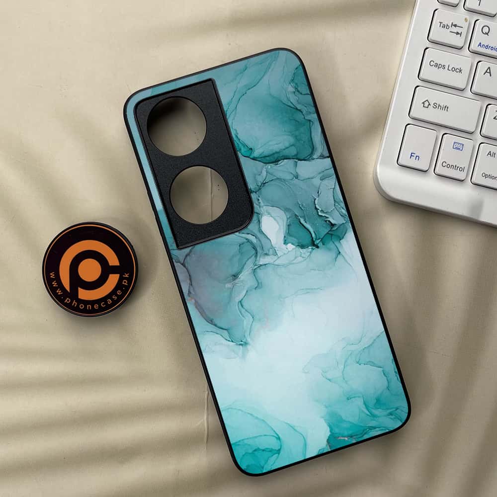 Honor X7b - Blue Marble Series - Premium Metal  Printed soft Bumper shock Proof Case