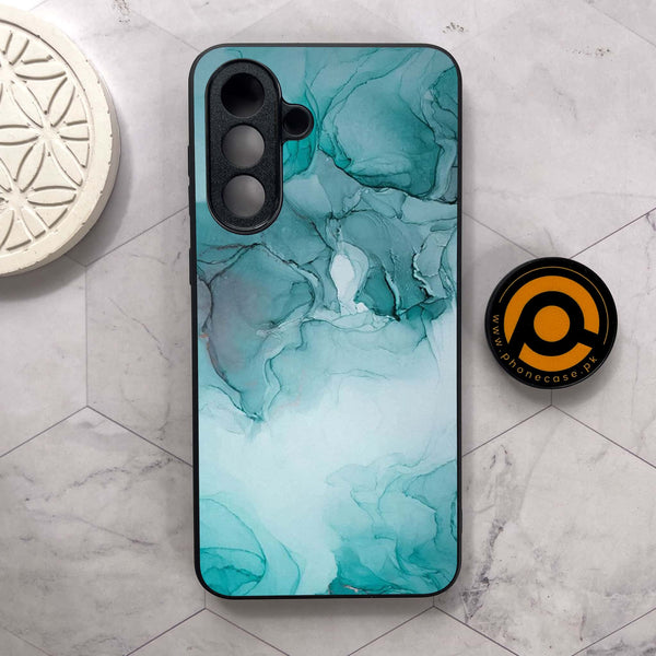 Samsung Galaxy A26 5G -  Blue Marble Design 3  - Premium Metal Printed soft Bumper shock Proof Case CS-34416