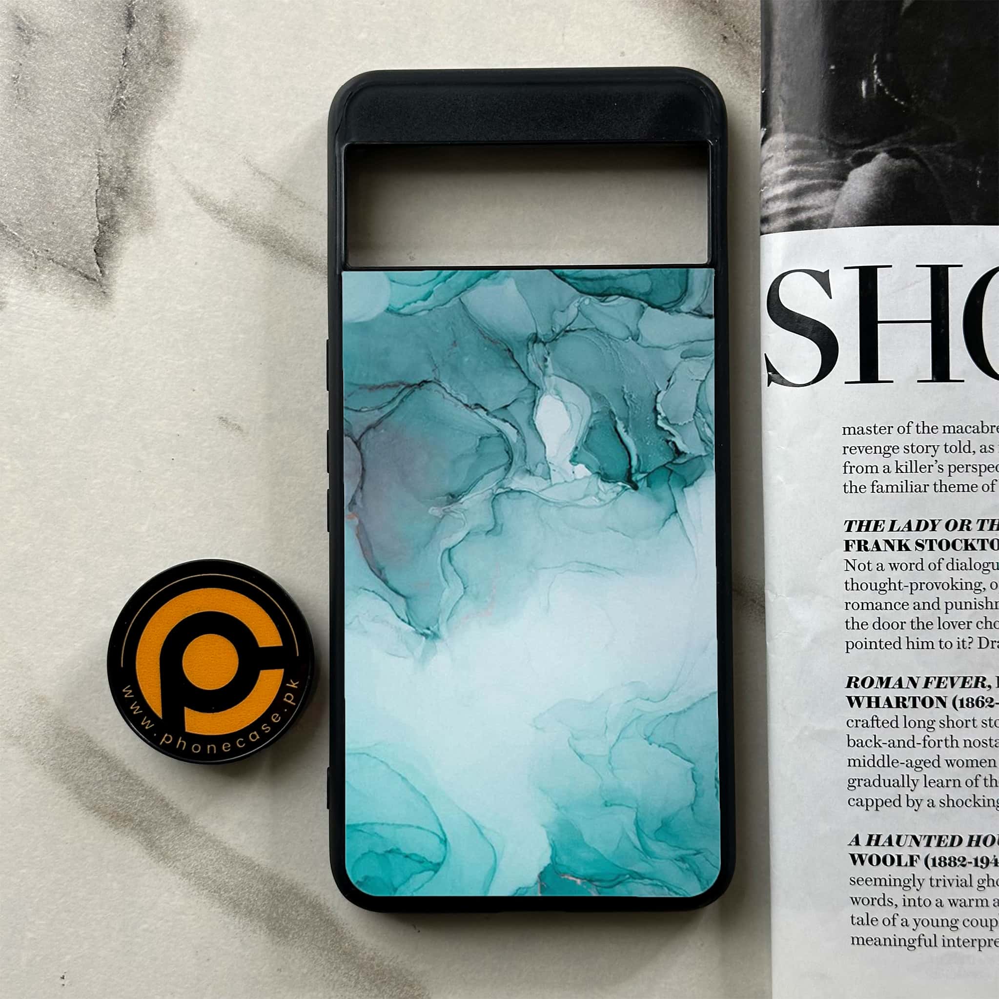 Google Pixel 8a - Blue Marble Series - Premium Printed soft Bumper Shock Proof Case