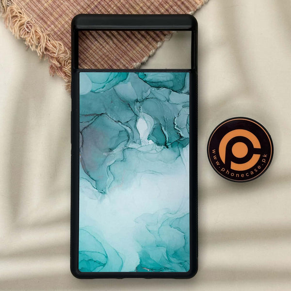 Google Pixel 6 - Blue Marble Design 3 - Premium Metal Printed soft Bumper Shock Proof Case  CS-34753
