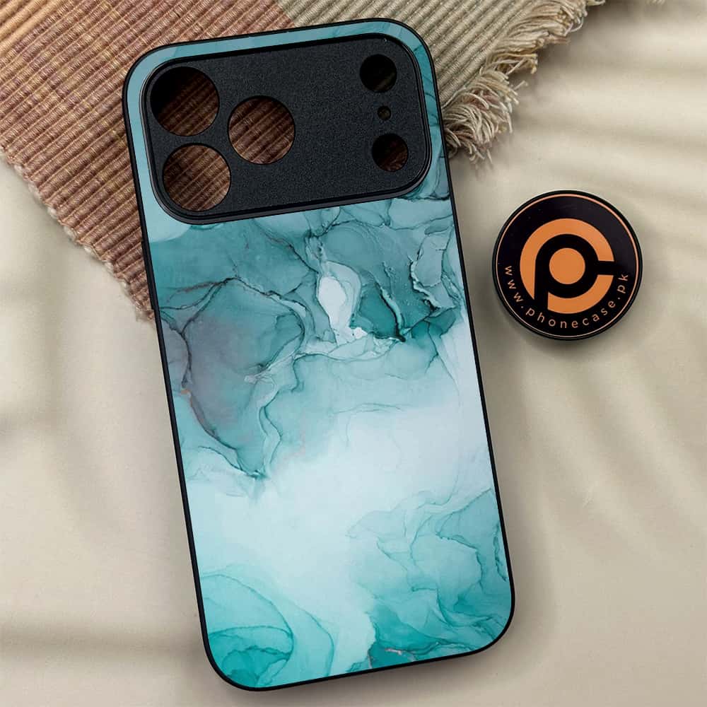 iPhone 17 Pro Max - Blue Marble Series - Premium Metal Printed soft Bumper shock Proof Case