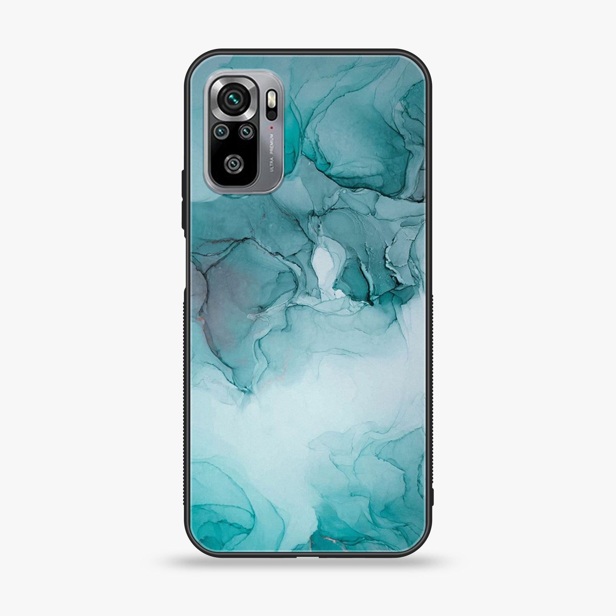 Xiaomi Redmi Note 10S - Blue Marble Series - Premium Printed Glass soft Bumper shock Proof Case