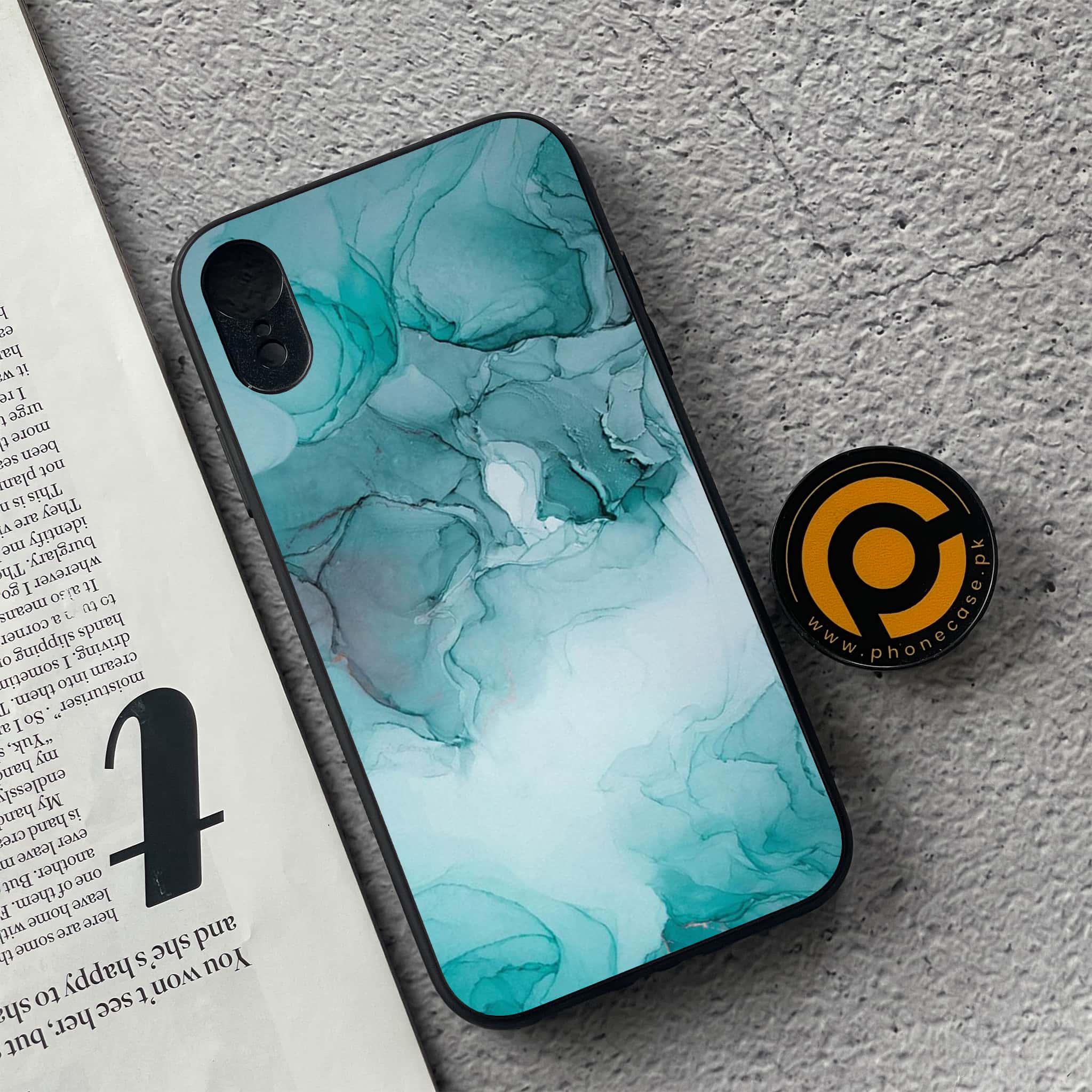 iPhone XR - Blue Marble Series - Premium Metal Printed soft Bumper shock Proof Case