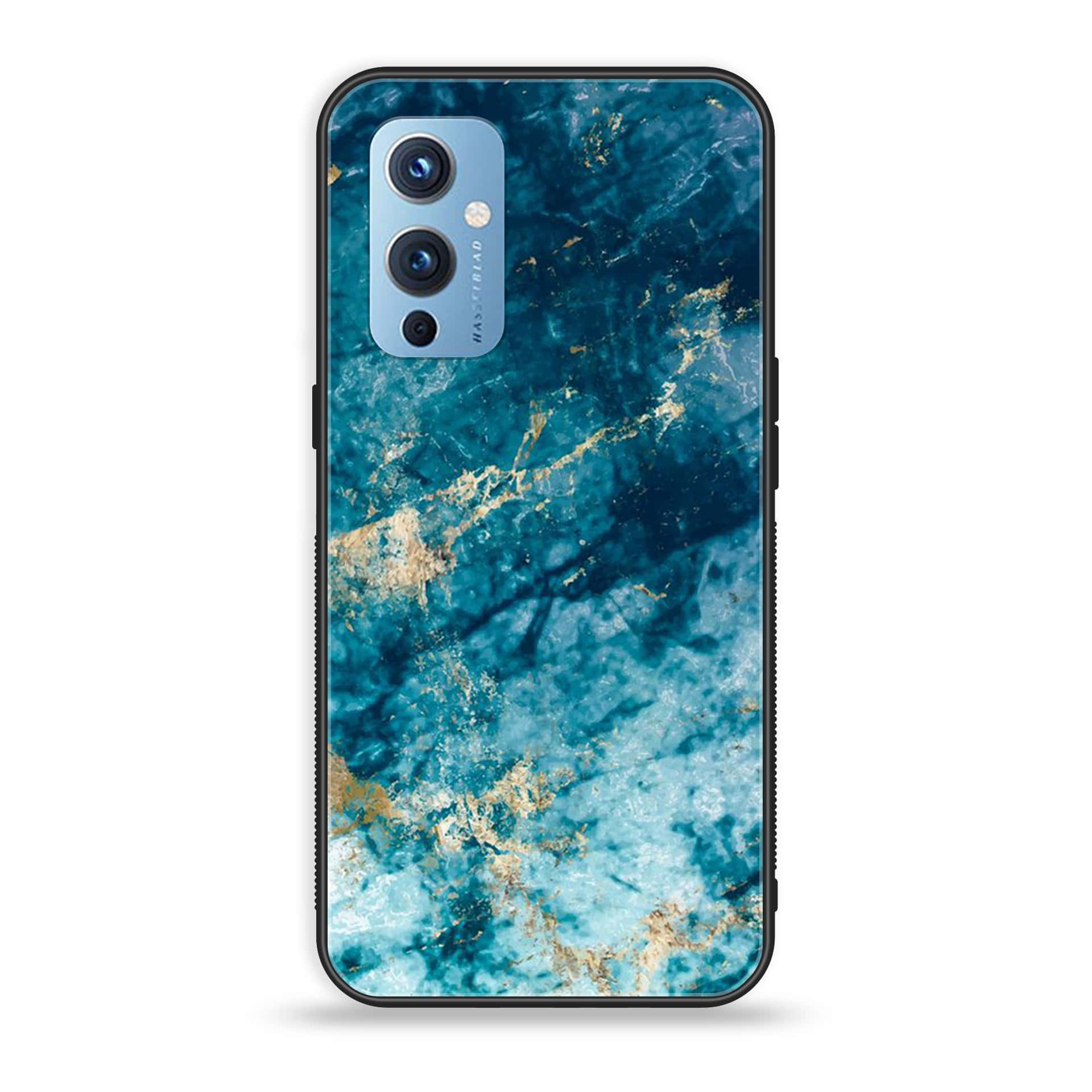 OnePlus 9 - Blue Marble Series - Premium Printed Glass soft Bumper shock Proof Case