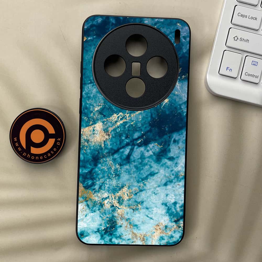 Vivo X200 - Blue Marble Series - Premium Metal  Printed soft Bumper shock Proof Case