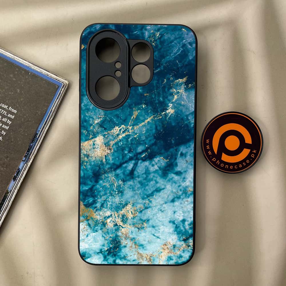 Vivo X200 FE - Blue Marble Series - Premium Metal Printed soft Bumper Shock Proof Case