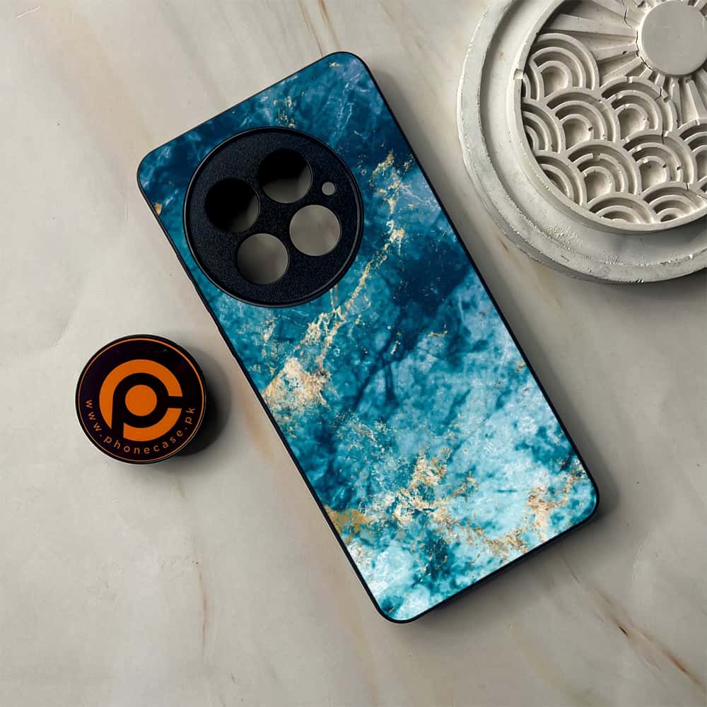 OnePlus 13 - Blue Marble Series - Premium Metal Printed soft Bumper shock Proof Case