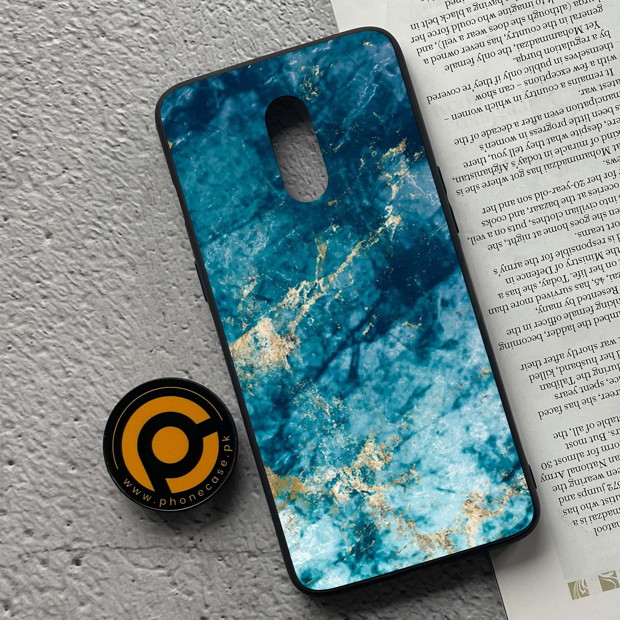 OnePlus 7 - Blue Marble Series - Premium Printed Glass soft Bumper shock Proof Case