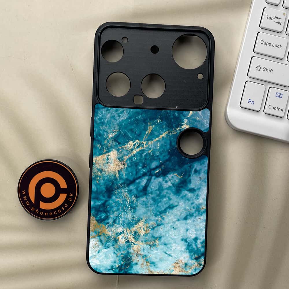Nothing Phone 3 - Blue Marble Series - Premium Metal  Printed soft Bumper shock Proof Case