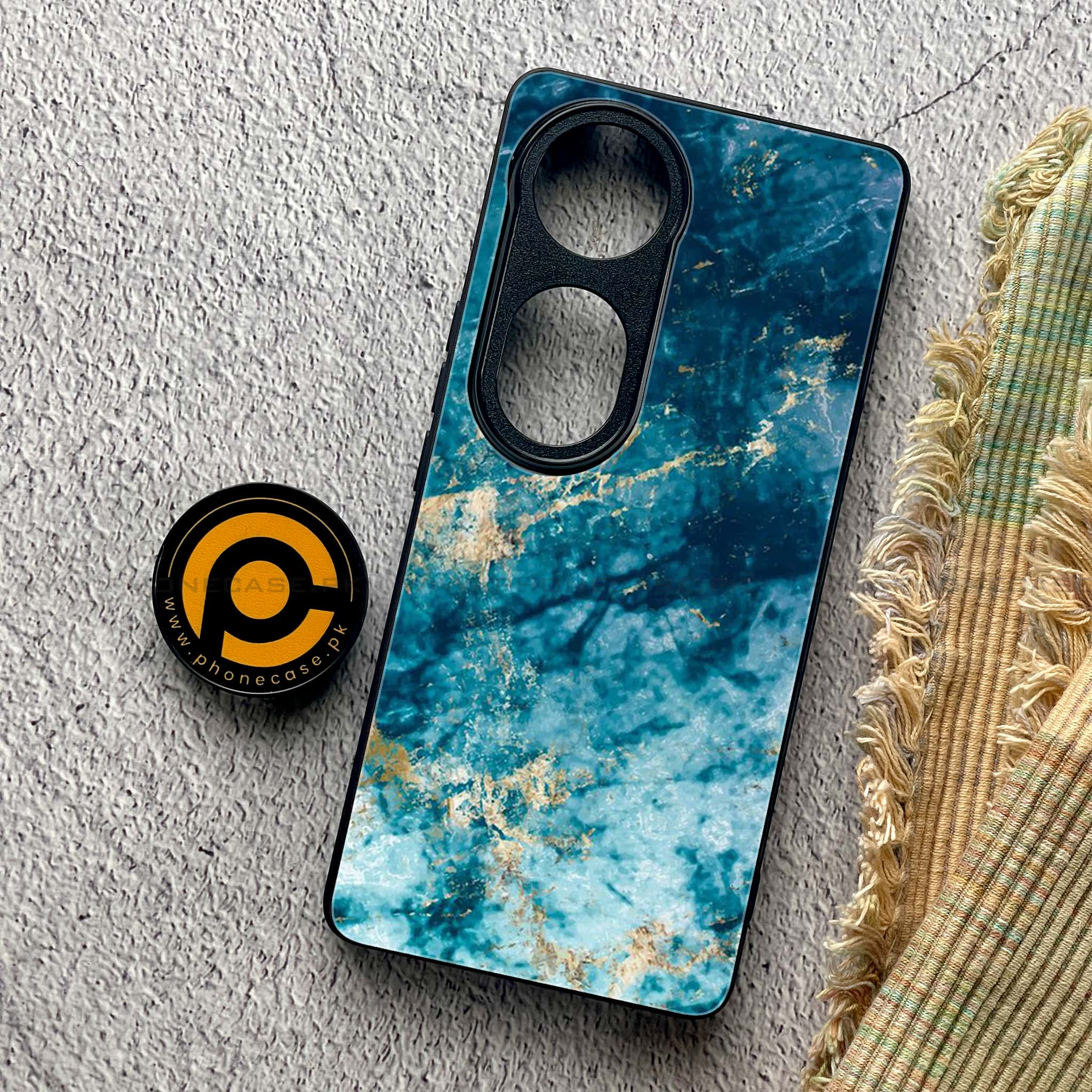 Vivo V40 Pro - Blue Marble Series - Premium Metal Printed soft Bumper shock Proof Case