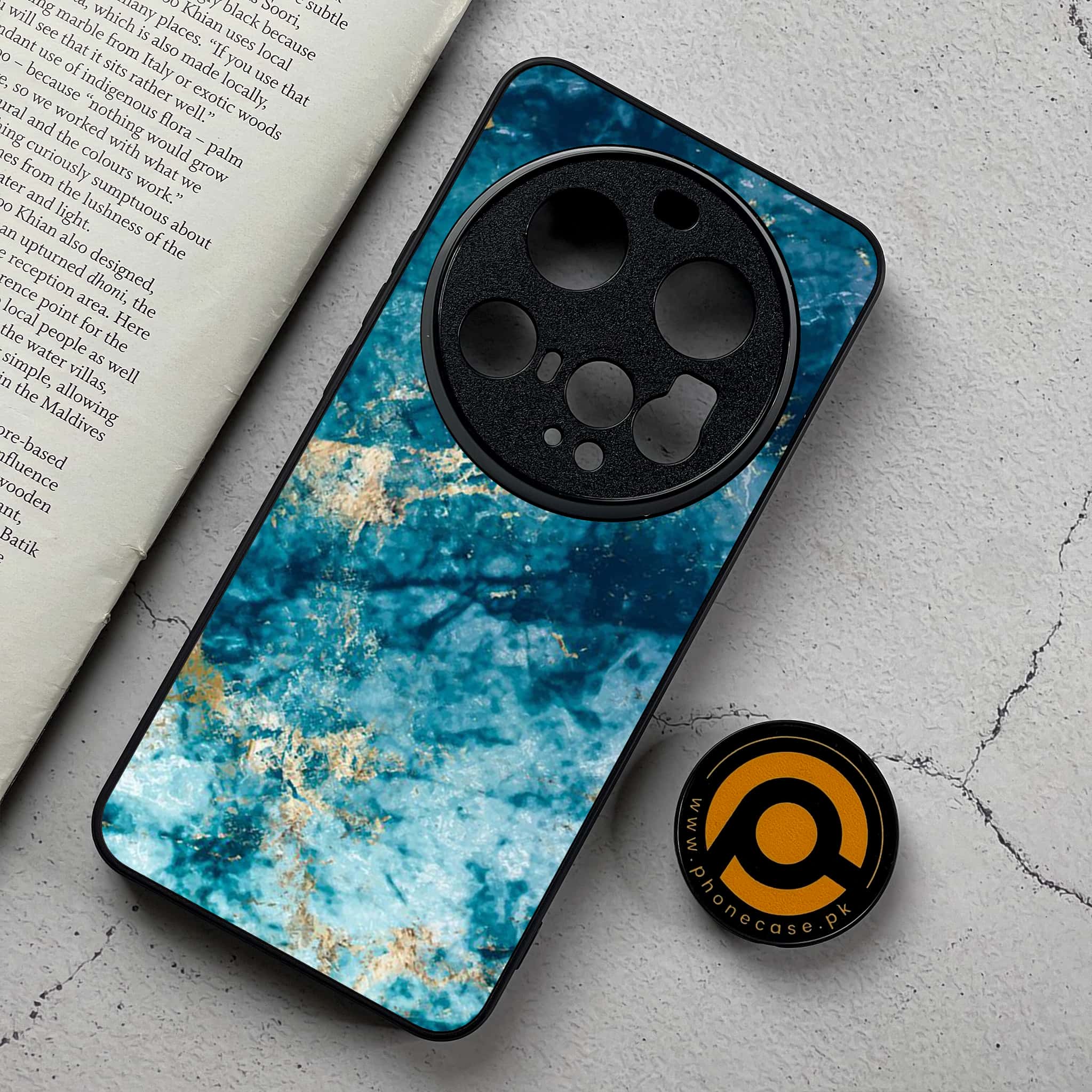 Xiaomi 15 Ultra - Blue Marble Series - Premium Metal Printed Soft Bumper Shockproof Case