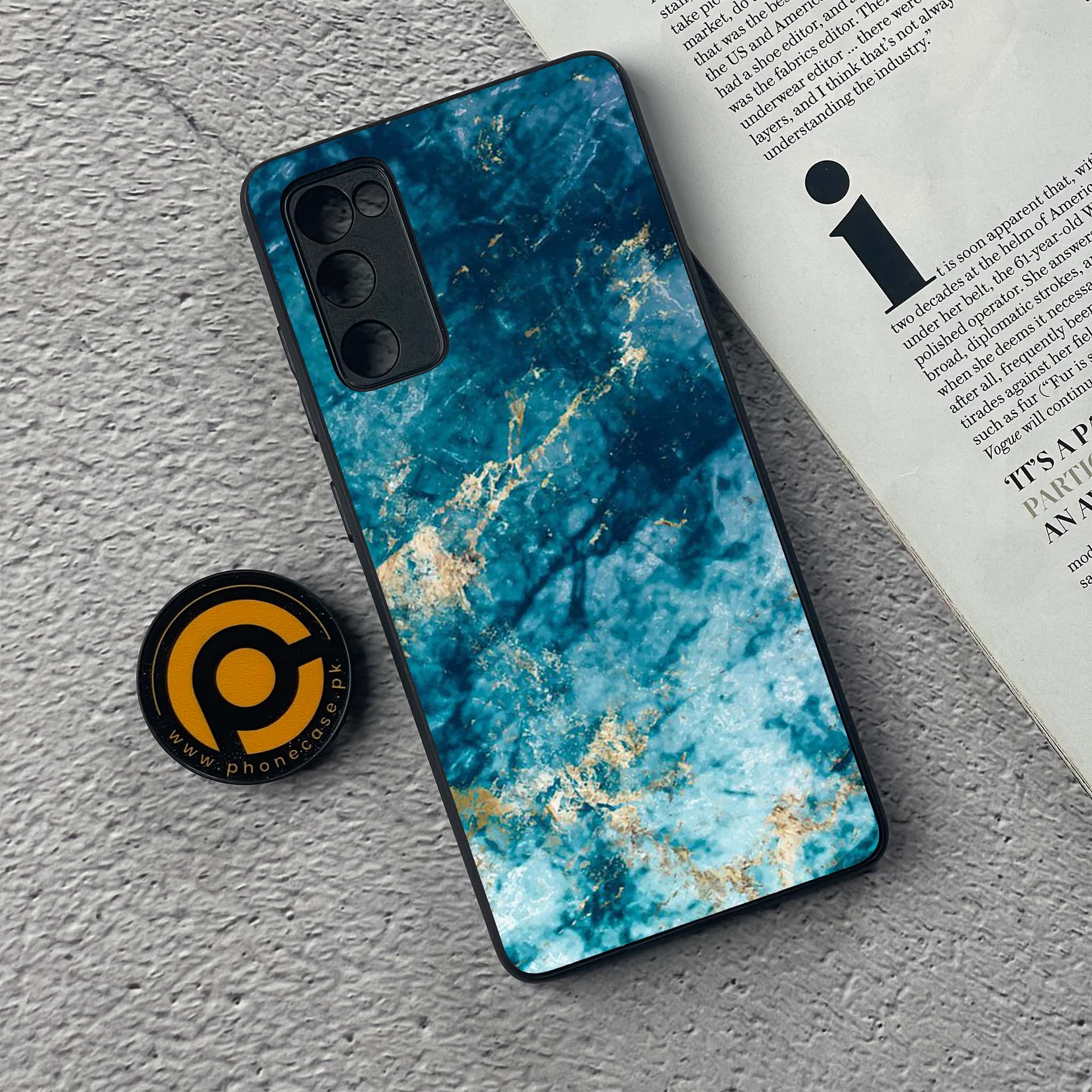 Samsung Galaxy S20 FE - Blue Marble Series - Premium Printed Glass soft Bumper shock Proof Case