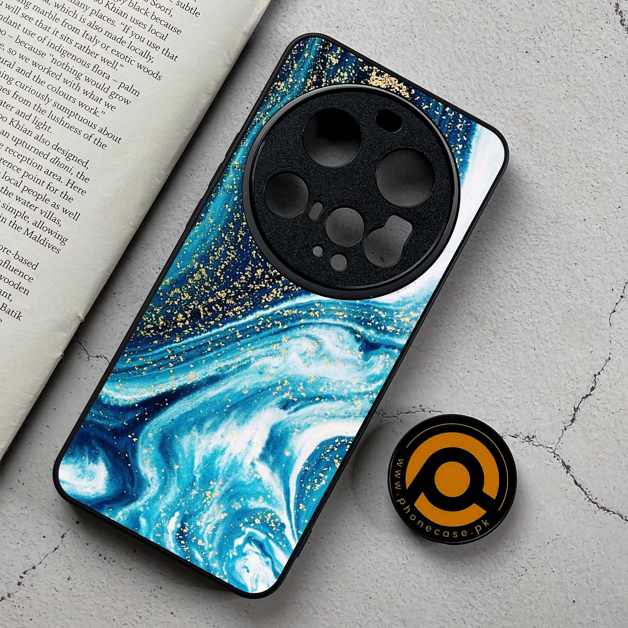 Xiaomi 15 Ultra - Blue Marble Series - Premium Metal Printed Soft Bumper Shockproof Case