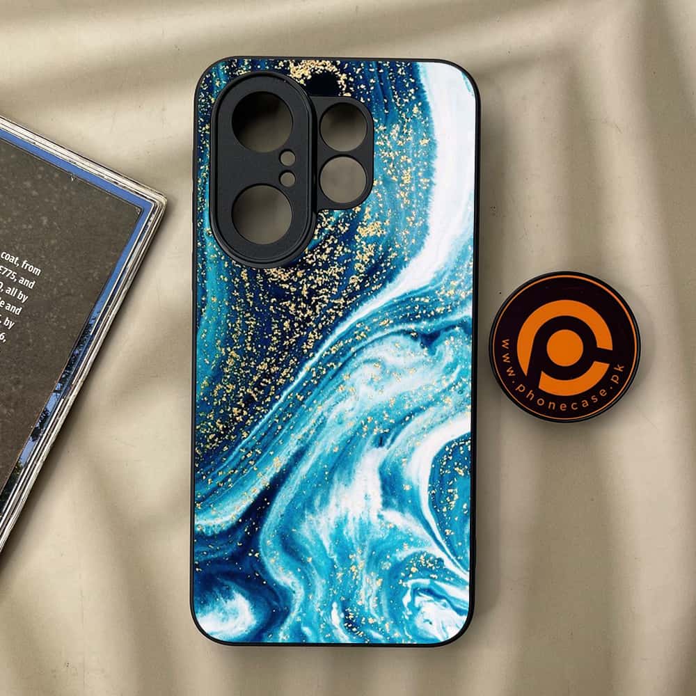Vivo X200 FE - Blue Marble Series - Premium Metal Printed soft Bumper Shock Proof Case