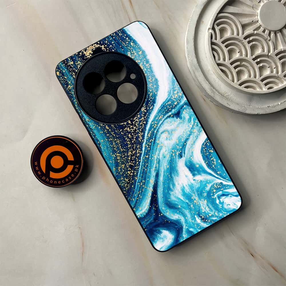 OnePlus 13 - Blue Marble Series - Premium Metal Printed soft Bumper shock Proof Case