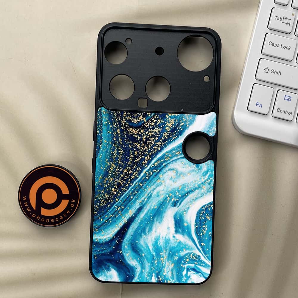 Nothing Phone 3 - Blue Marble Series - Premium Metal  Printed soft Bumper shock Proof Case