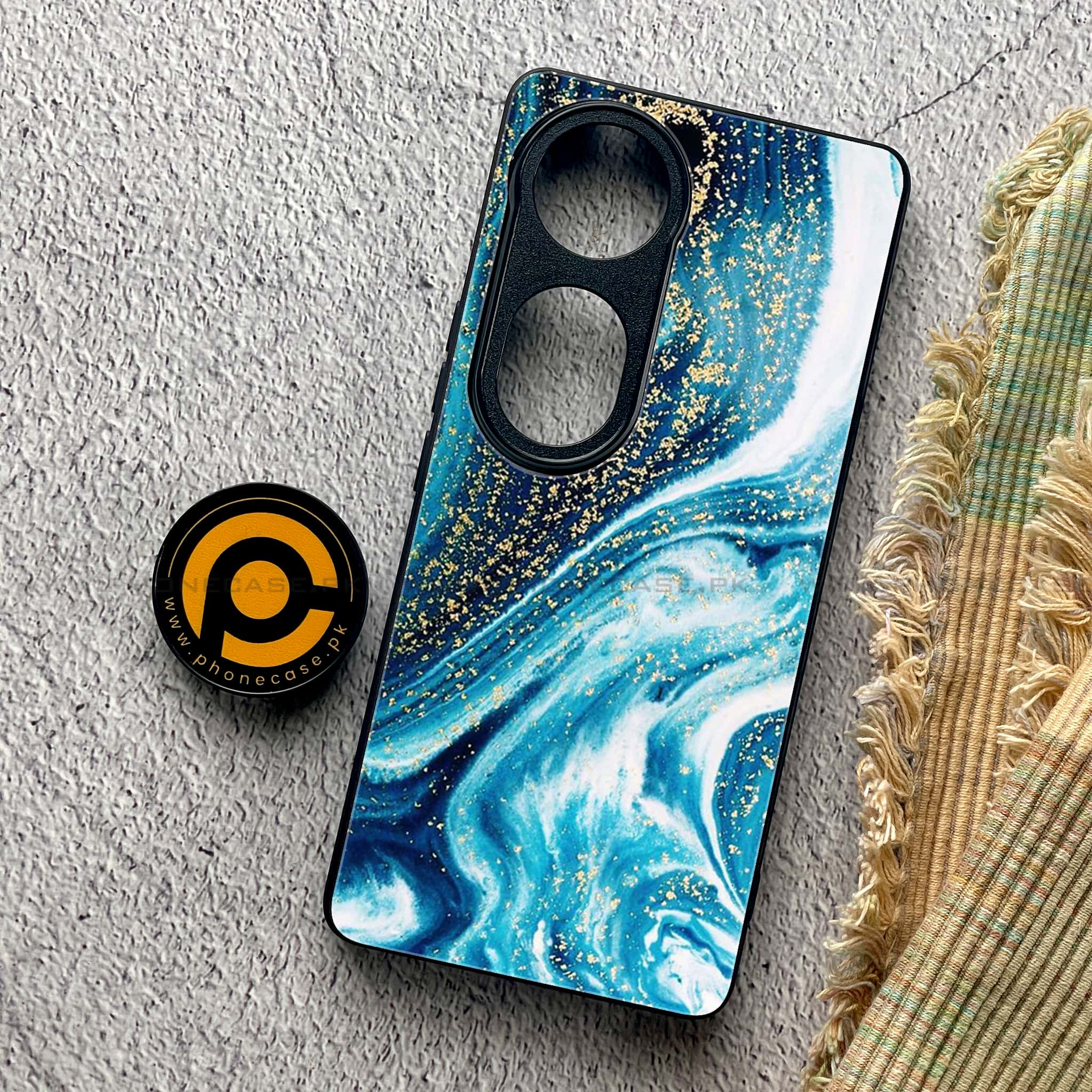 Vivo V40 Pro - Blue Marble Series - Premium Metal Printed soft Bumper shock Proof Case