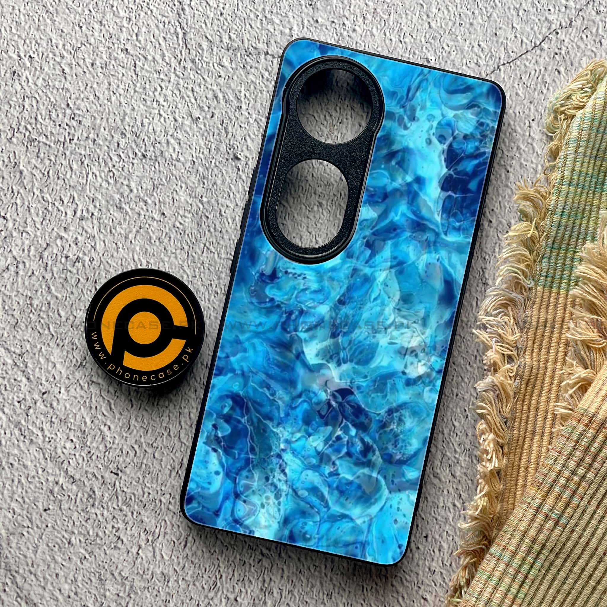 Vivo V40 Pro - Blue Marble Series - Premium Metal Printed soft Bumper shock Proof Case