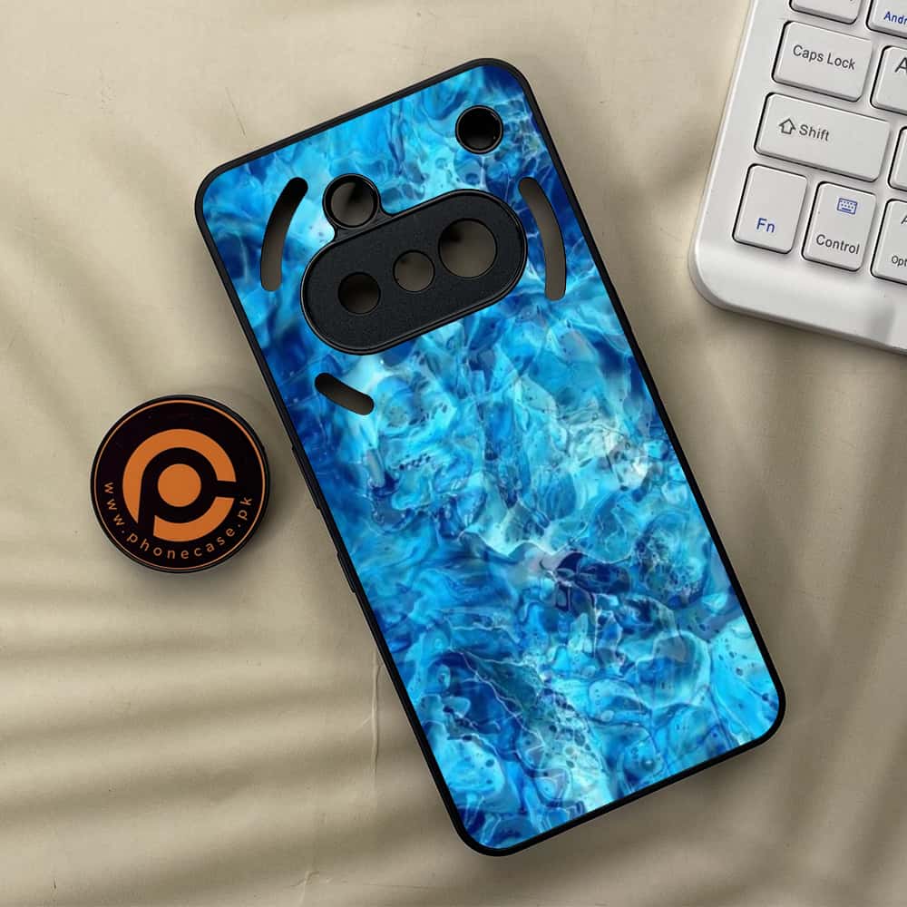 Nothing Phone 3a - Blue Marble Series - Premium Metal  Printed soft Bumper shock Proof Case