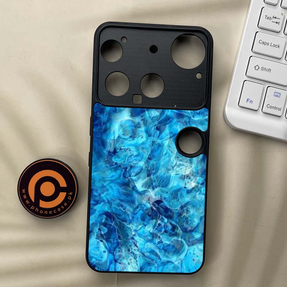 Nothing Phone 3 - Blue Marble Series - Premium Metal  Printed soft Bumper shock Proof Case