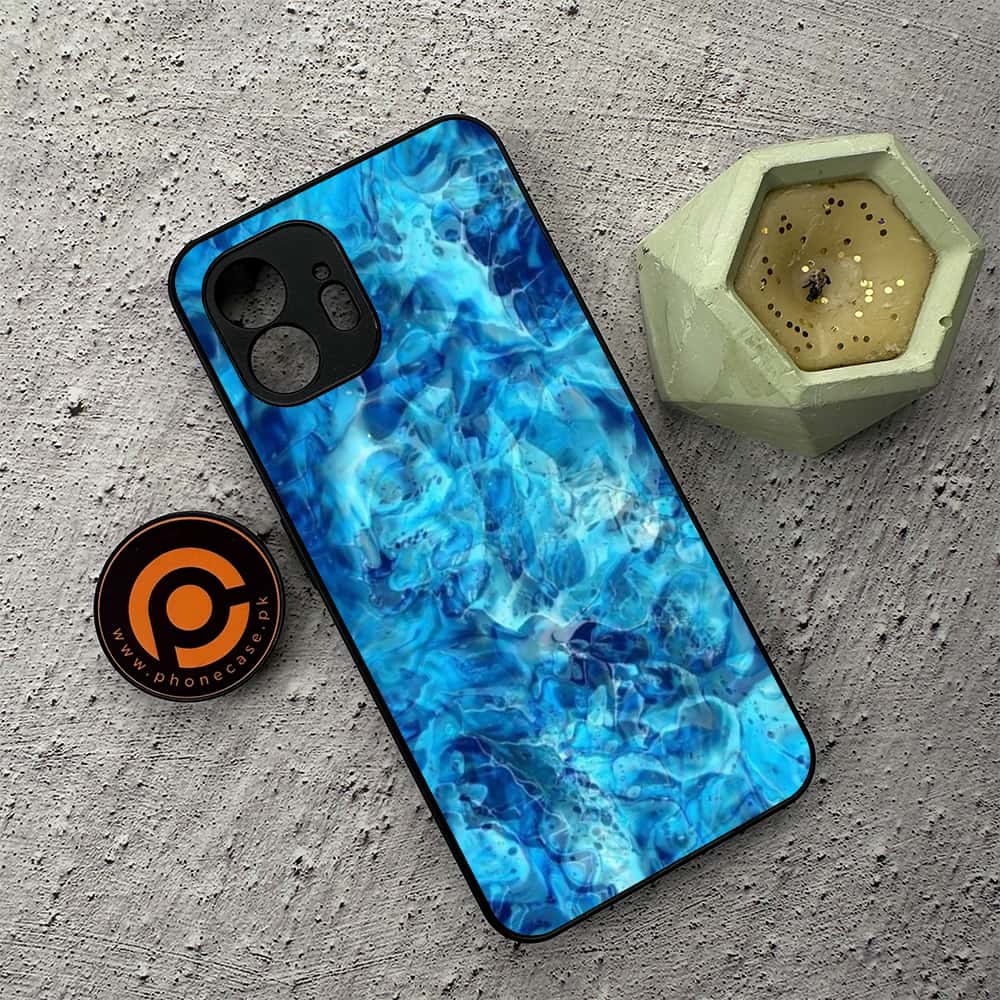 Nothing Phone 2 - Blue Marble Series - Premium Metal  Printed soft Bumper shock Proof Case