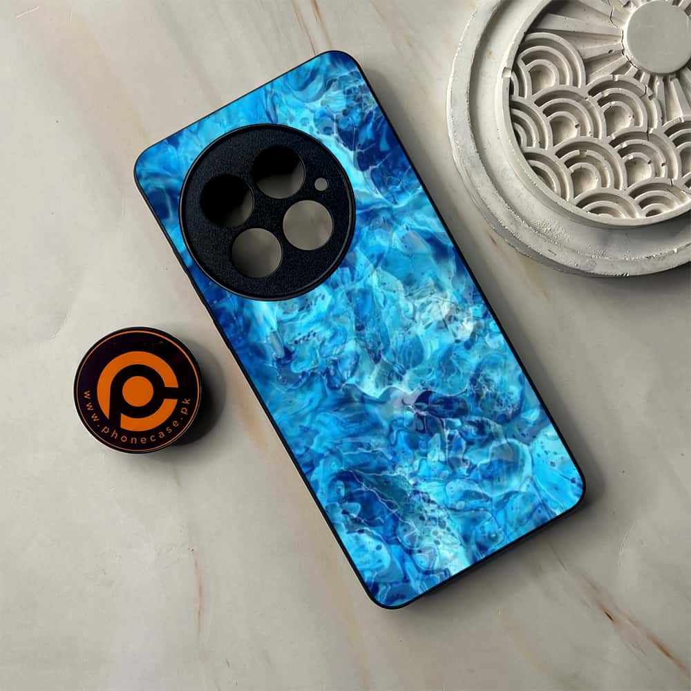 OnePlus 13 - Blue Marble Series - Premium Metal Printed soft Bumper shock Proof Case