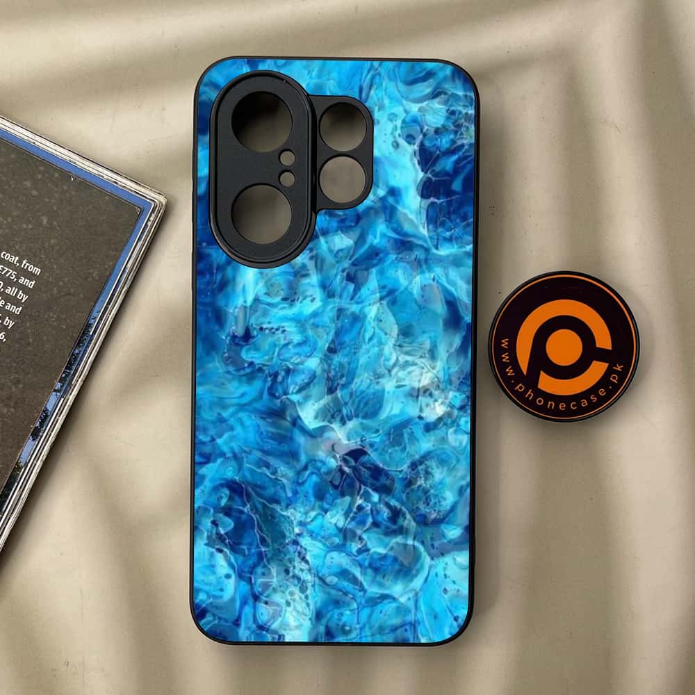 Vivo X200 FE - Blue Marble Series - Premium Metal Printed soft Bumper Shock Proof Case