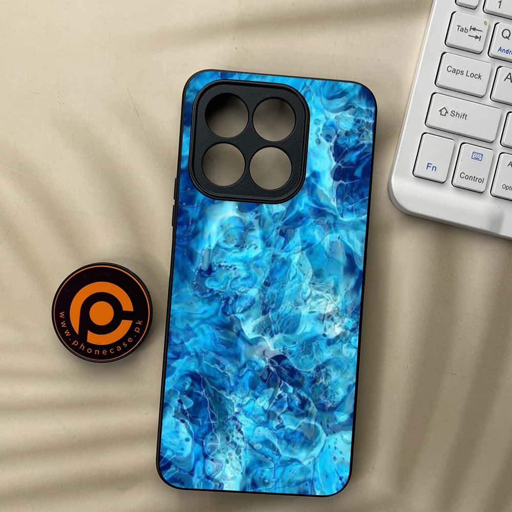 Honor X5b Plus - Blue Marble Series - Premium Metal  Printed soft Bumper shock Proof Case