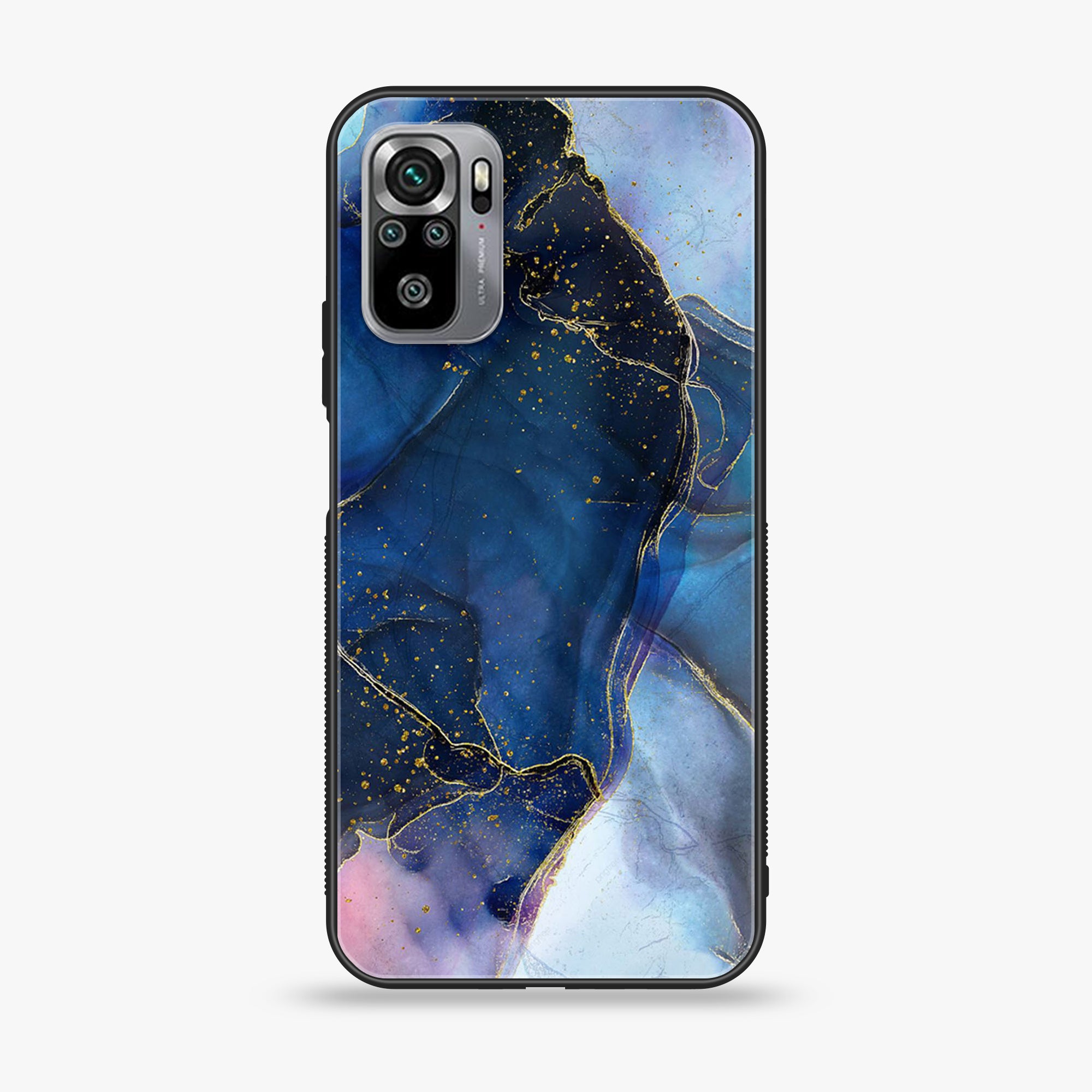 Xiaomi Redmi Note 10S - Blue Marble Series - Premium Printed Glass soft Bumper shock Proof Case