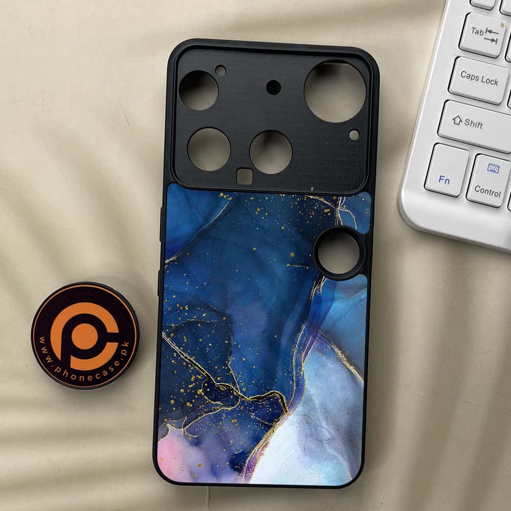 Nothing Phone 3 - Blue Marble Series - Premium Metal  Printed soft Bumper shock Proof Case