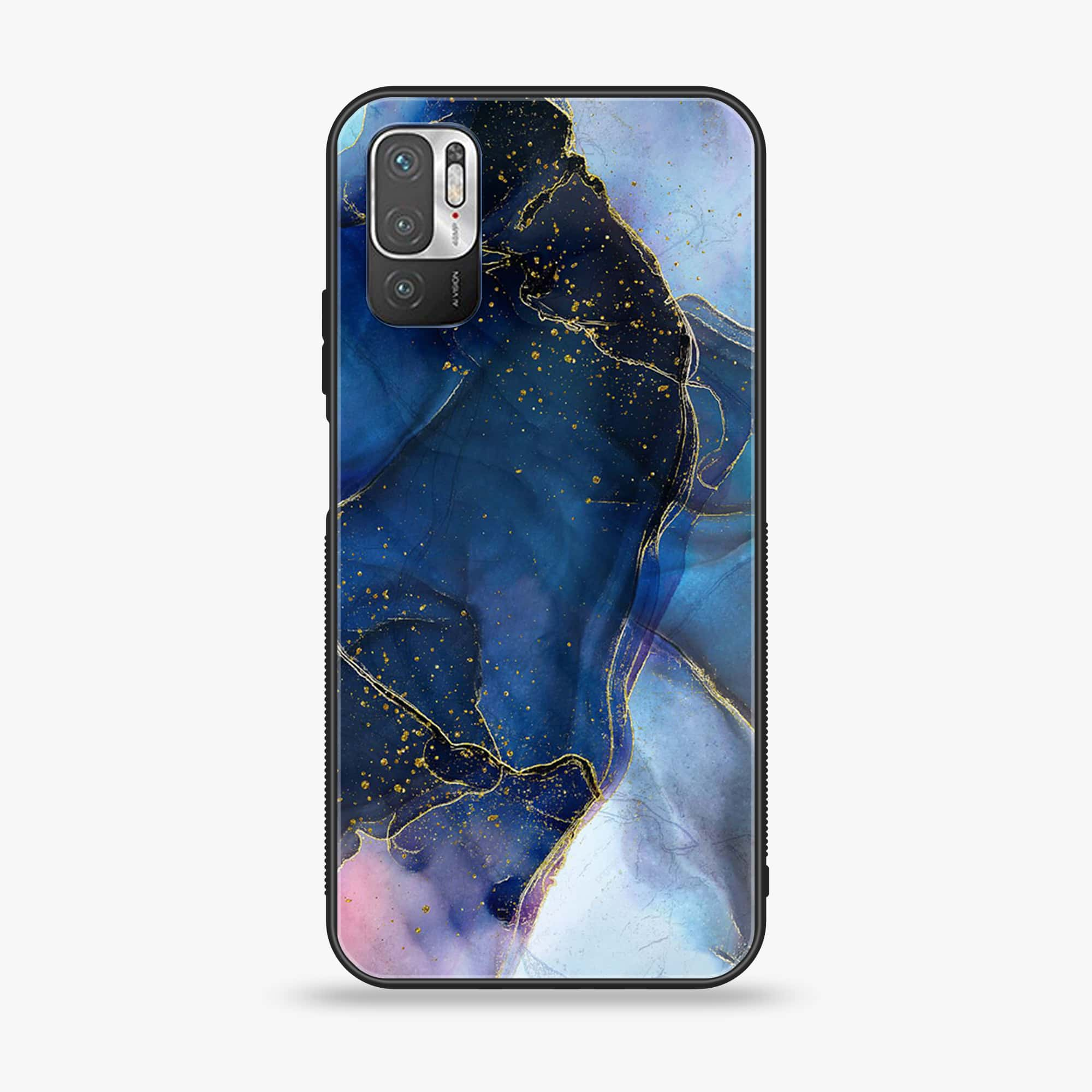 Xiaomi Redmi Note 10 5G - Blue Marble Series - Premium Printed Glass soft Bumper shock Proof Case