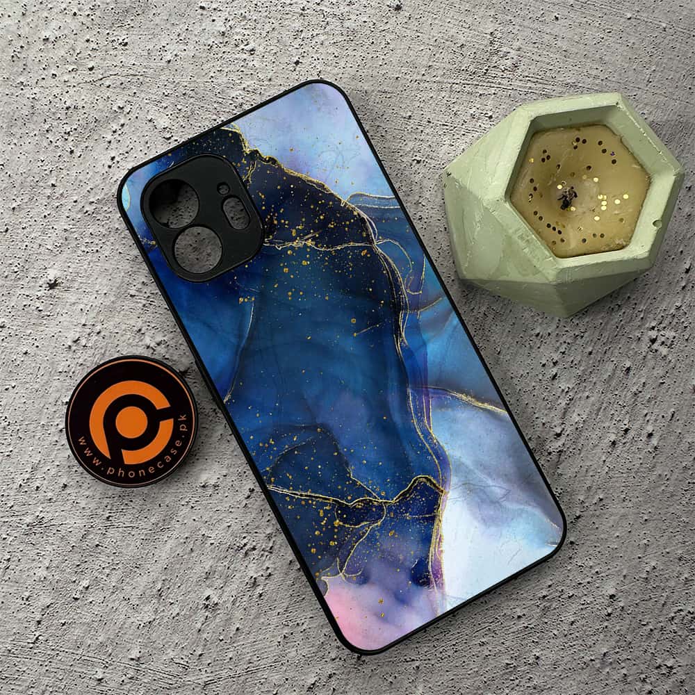Nothing Phone 2 - Blue Marble Series - Premium Metal  Printed soft Bumper shock Proof Case