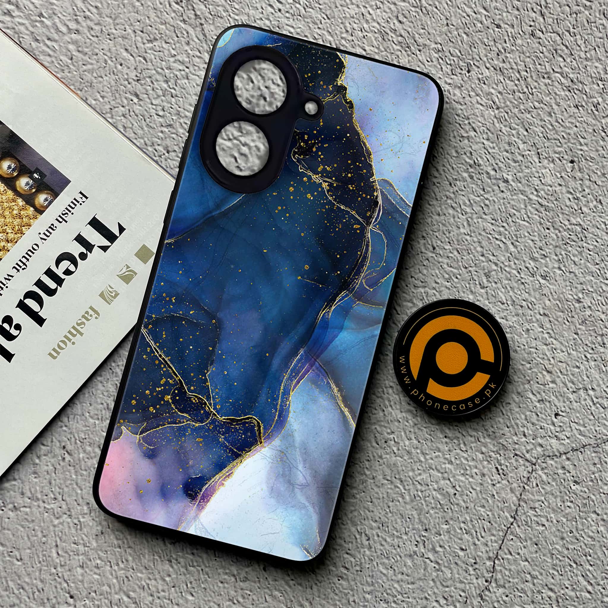 Xiaomi Redmi A5 - Blue Marble Series - Premium Metal Printed soft Bumper shock Proof Case