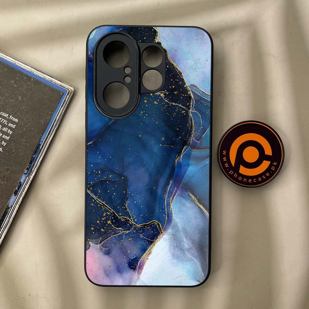 Vivo X200 FE - Blue Marble Series - Premium Metal Printed soft Bumper Shock Proof Case