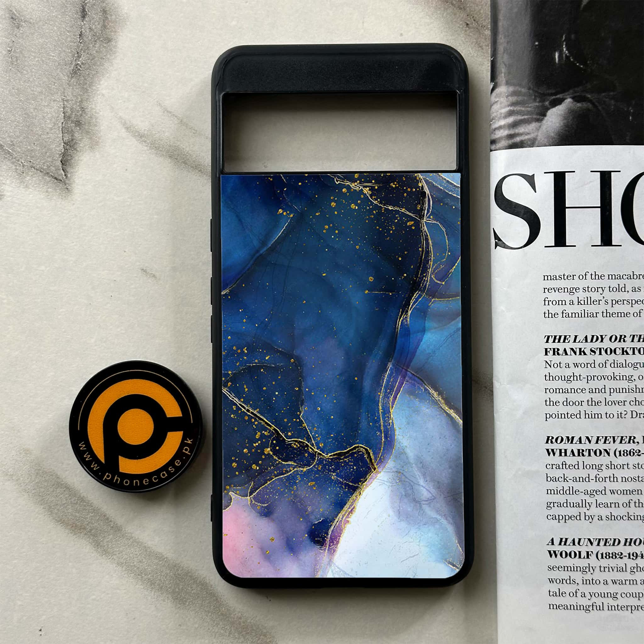 Google Pixel 8 Pro - Blue Marble Series - Premium Printed Glass soft Bumper shock Proof Case