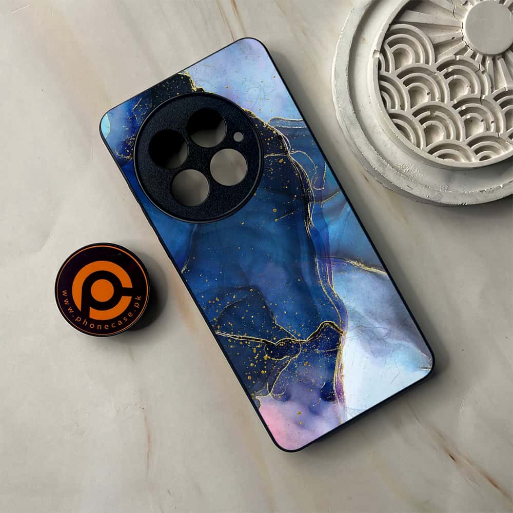 OnePlus 13 - Blue Marble Series - Premium Metal Printed soft Bumper shock Proof Case