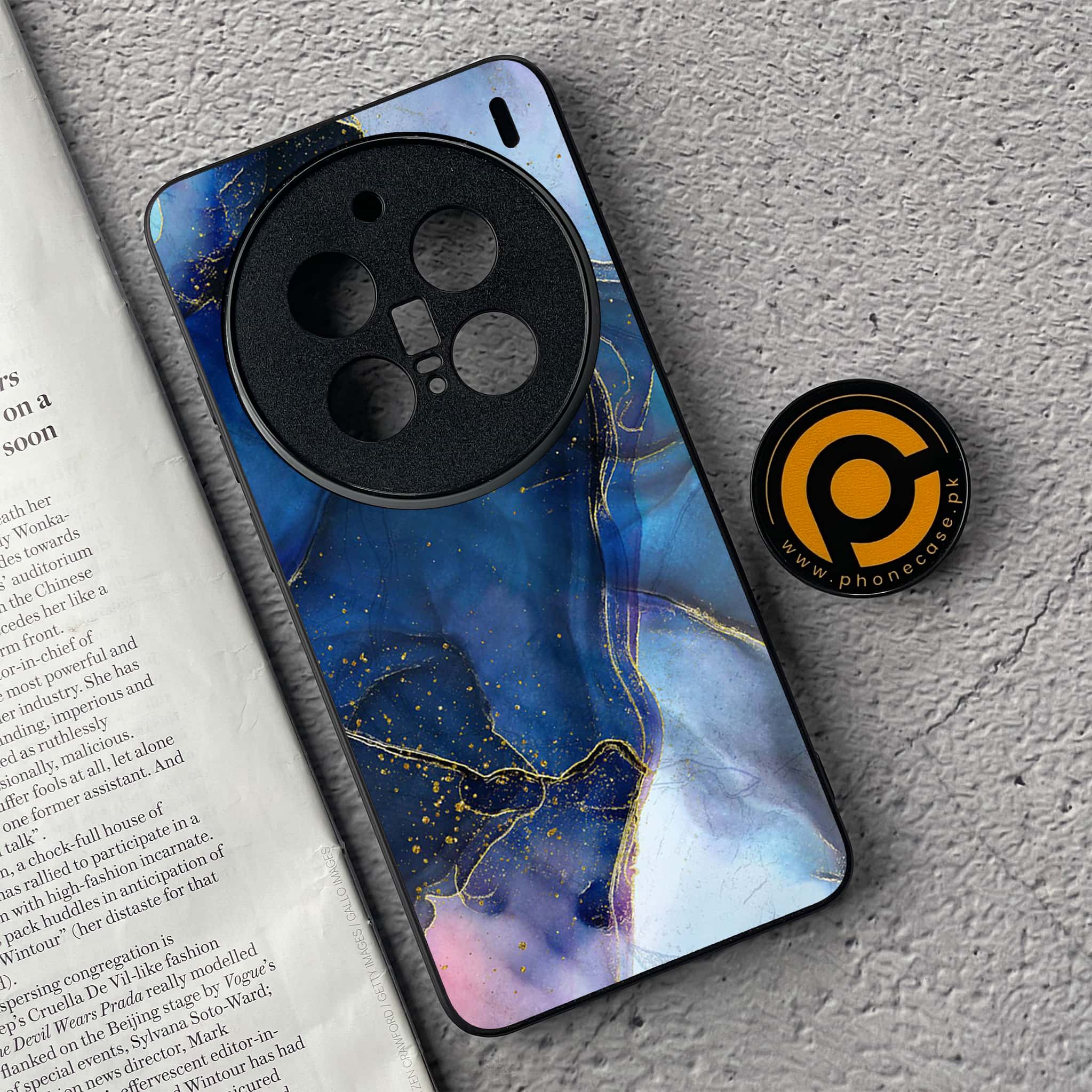 Vivo X200 Pro - Blue Marble Series - Premium Metal  Printed soft Bumper shock Proof Case