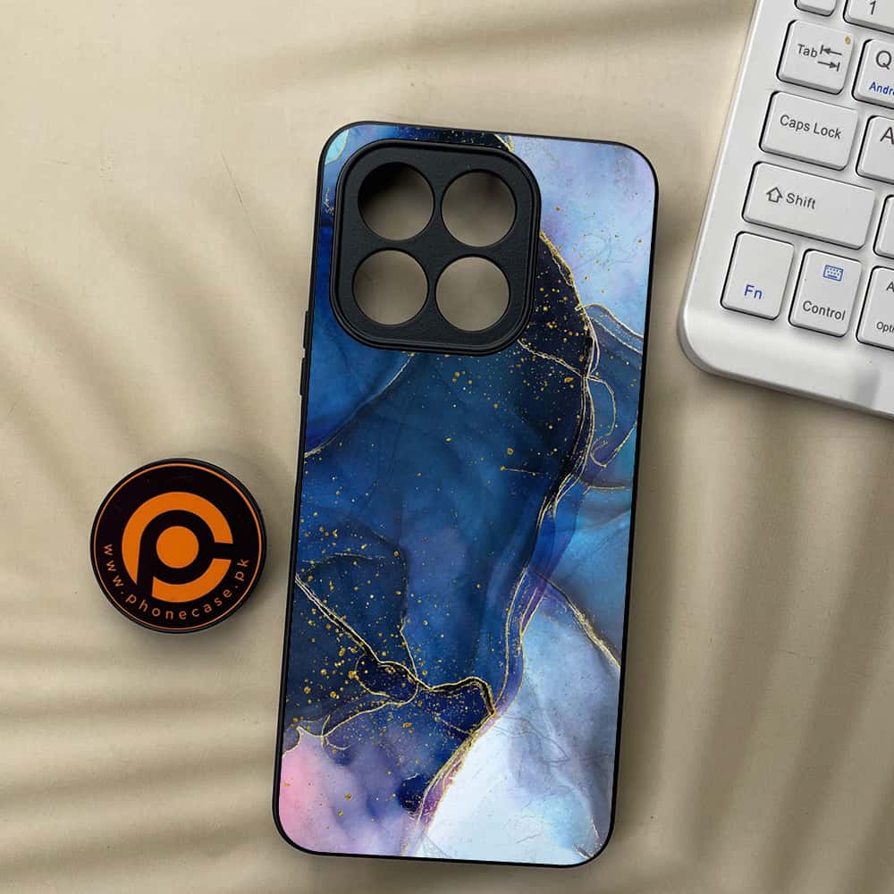 Honor X5b Plus - Blue Marble Series - Premium Metal  Printed soft Bumper shock Proof Case