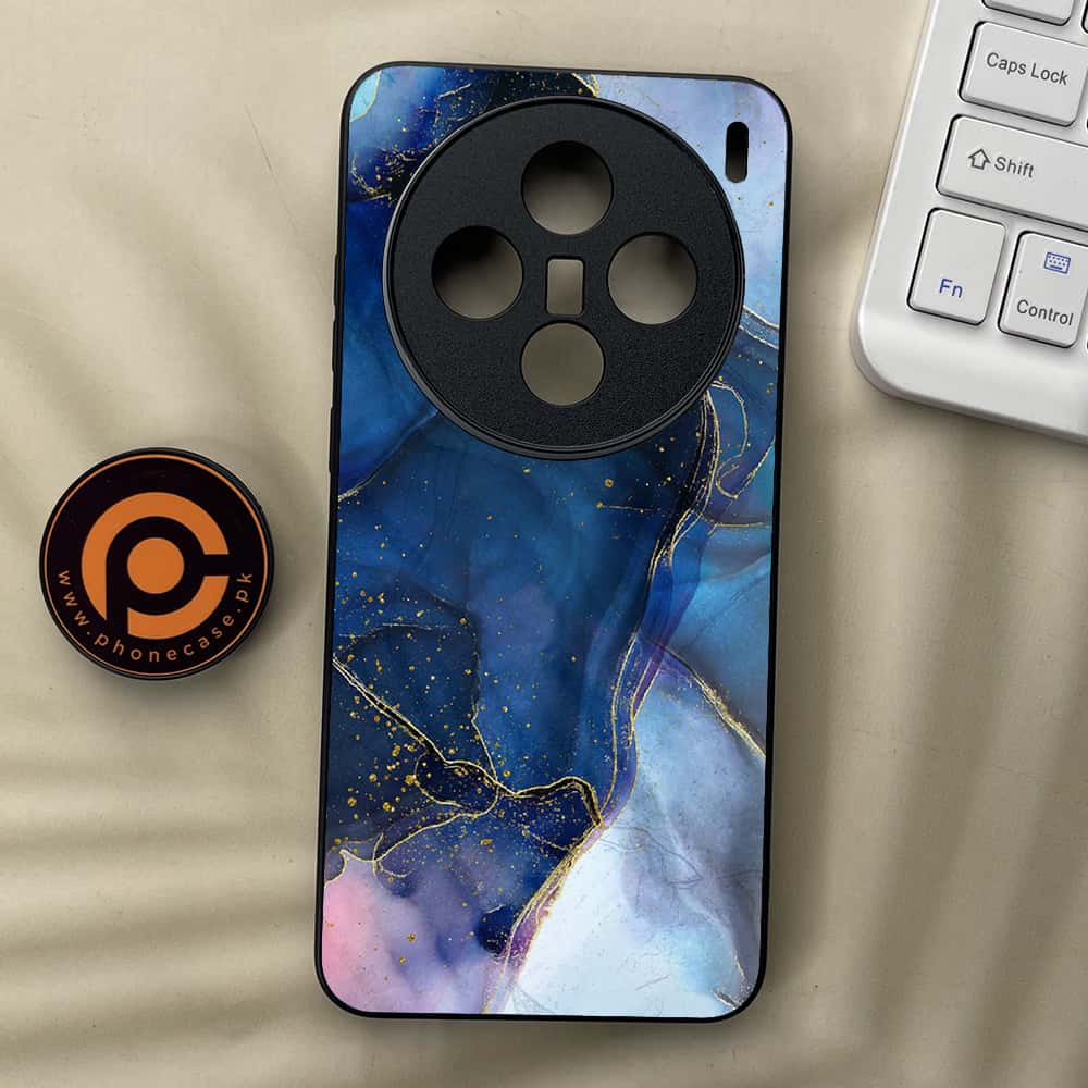 Vivo X200 - Blue Marble Series - Premium Metal  Printed soft Bumper shock Proof Case