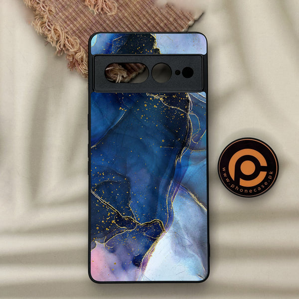 Google Pixel 7 Pro - Blue Marble Design 7 - Premium Metal Printed soft Bumper Shock Proof Case  CS-33571