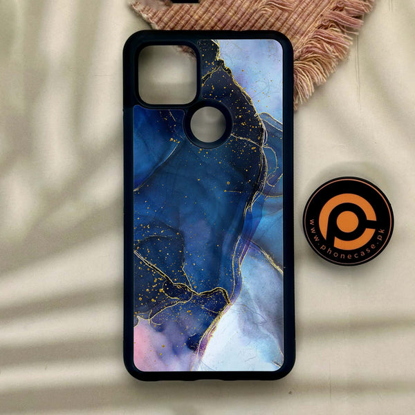 Google Pixel 4a 5G - Blue Marble Design 7 - Premium Metal Printed Soft Bumper Shock Proof Case