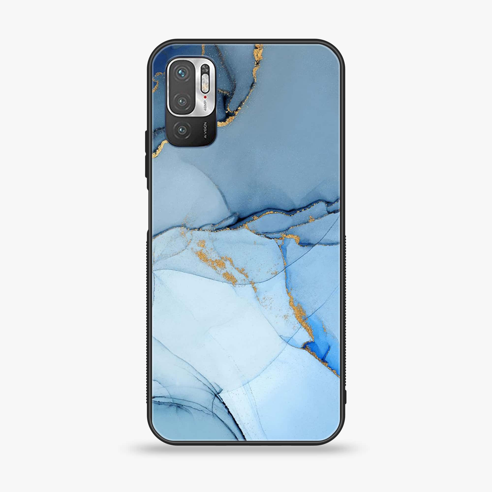 Xiaomi Redmi Note 10 5G - Blue Marble Series - Premium Printed Glass soft Bumper shock Proof Case