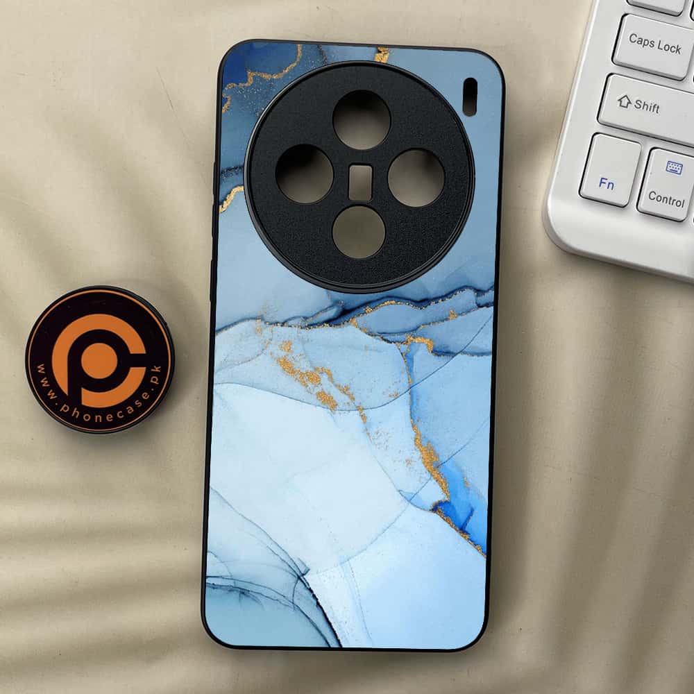 Vivo X200 - Blue Marble Series - Premium Metal  Printed soft Bumper shock Proof Case