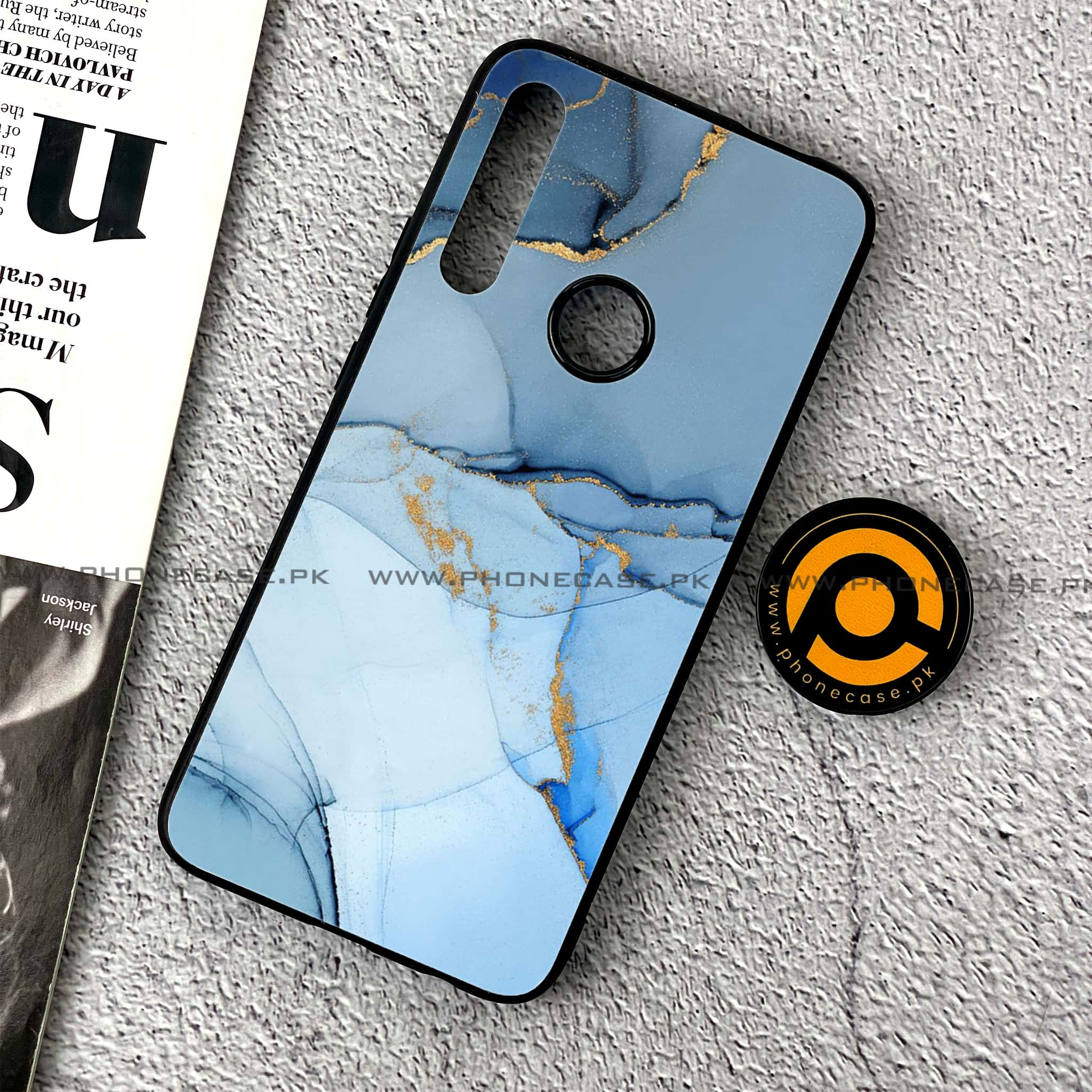 Huawei Y9 Prime (2019) - Blue Marble Series - Premium Printed Glass soft Bumper shock Proof Case