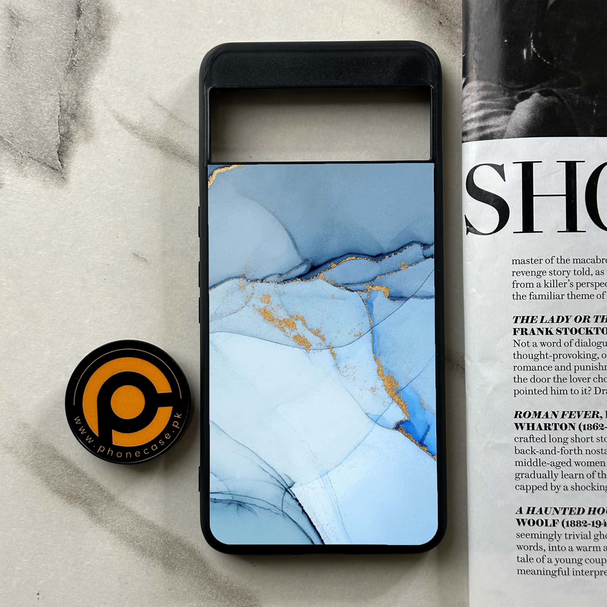 Google Pixel 8a - Blue Marble Series - Premium Printed soft Bumper Shock Proof Case