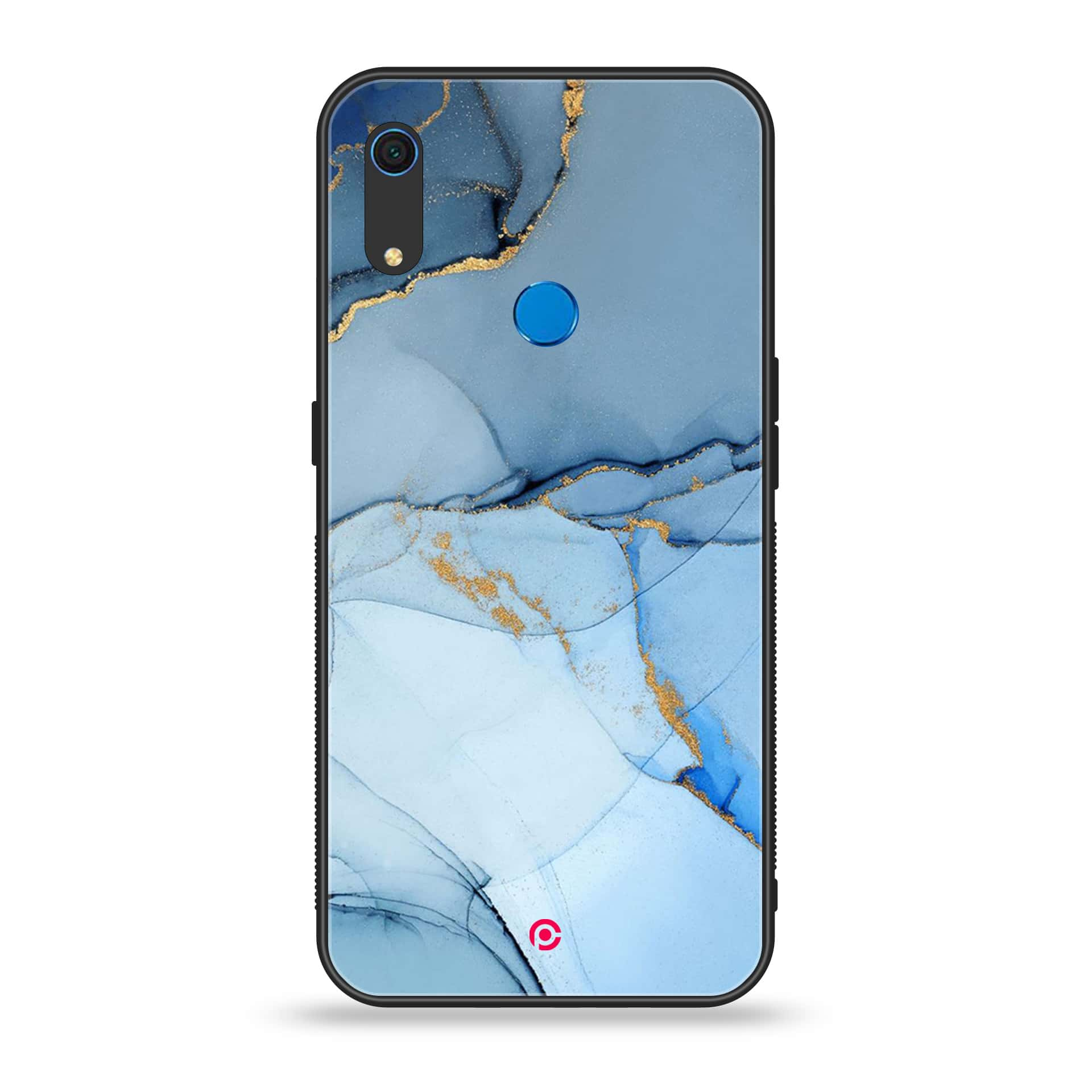 Huawei Y6s - Blue Marble Series - Premium Printed Metal soft Bumper shock Proof Case