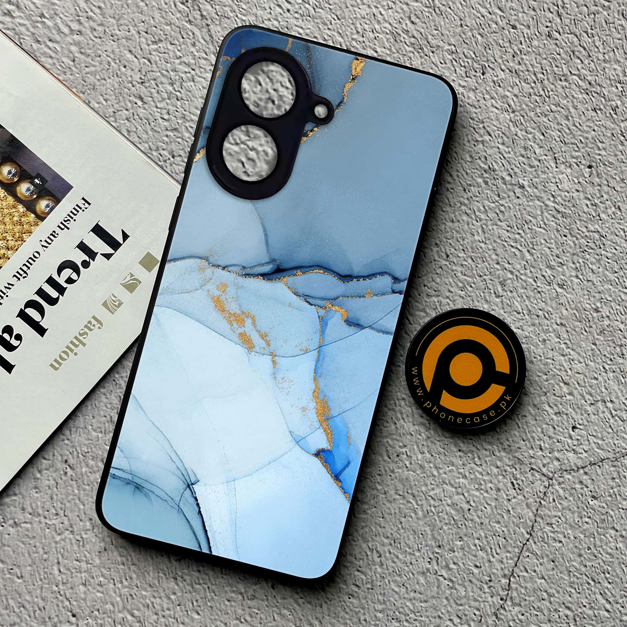 Xiaomi Redmi A5 - Blue Marble Series - Premium Metal Printed soft Bumper shock Proof Case